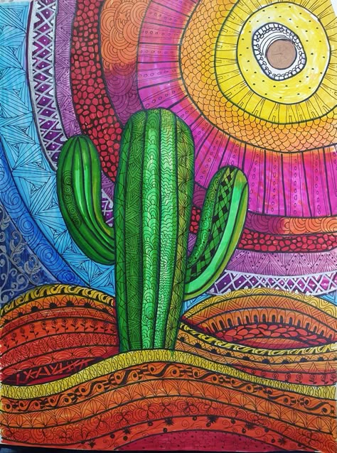 Images By Mariela Artesanias On Romero Britto 810 Whimsical Cactus Art, Southwest Art Paintings, Cactus Paintings, Cactus Drawing, Driftwood Art Diy, Whimsical Art Paintings, 4th Grade Art, Big Eyes Art, Mexico Art