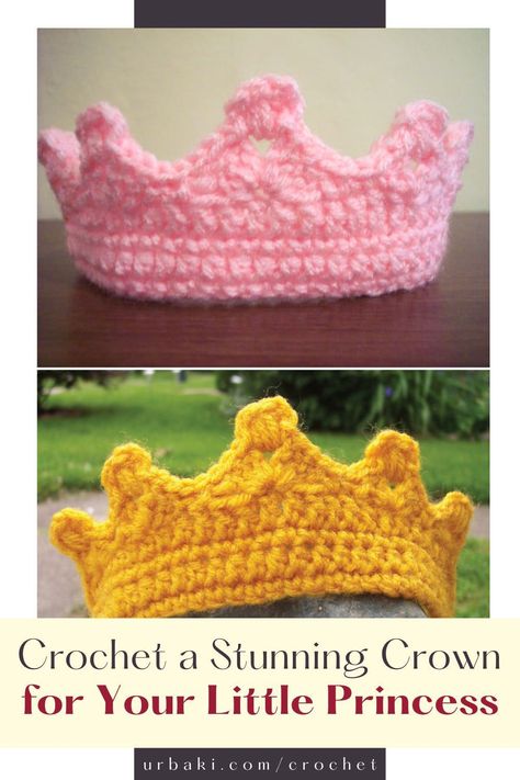 For parents of little princess enthusiasts, you understand the joy of finding the perfect crown to complete their dress-up collection. Look no further, as our crochet crown pattern is here to make dreams come true!This project isn't just fun and simple; it's an opportunity to craft a one-of-a-kind gift for your daughter, granddaughter, or a dear friend's little one. Create a touch of magic and make every day a fairytale. Click now to start crafting! Crochet Princess Crown, Crochet Tiara Free Pattern, Crochet Princess Hat, Crochet Tiara, Crochet Crown Pattern, Princess Hat, Crochet Crown, Patterns For Fashion, Crochet Princess