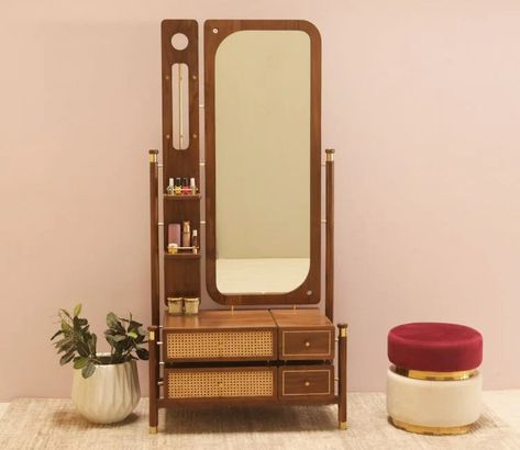 Iksha Teak Wood Dressing Table (Teak Finish) Teak Wood Bedroom Design, Teak Wood Dressing Table, Teak Wood Dressing Table Design, Wall Mounted Dressing Table, Latest Dressing Table Designs, Contemporary Dressing Tables, Latest Furniture Designs, Wood Dressing Table, Dressing Table Storage