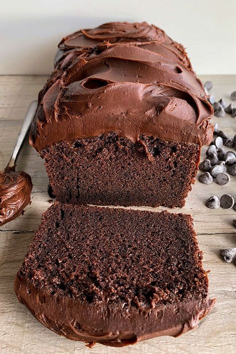 Chocolate Loaf, Chocolate Loaf Cake, Fudge Cake, Super Rich, Easy Baking Recipes Desserts, Tasty Baking, Baked Dessert Recipes, Loaf Cake, Fun Baking Recipes