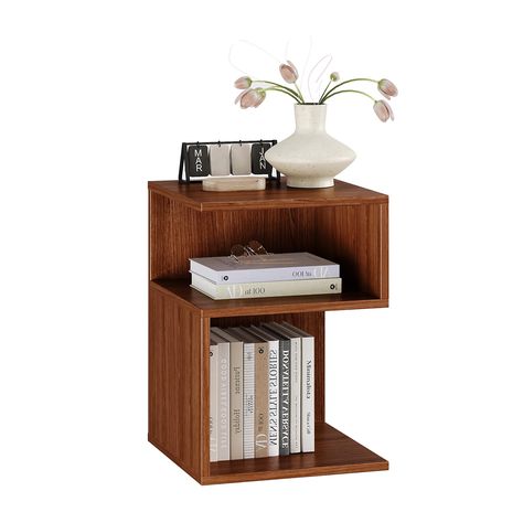 PRICES MAY VARY. Modern Design: This oak texture table features 2 large open-shelf storage spaces perfect for storing books, daily use items and decorations. This S-shaped table looks great no matter how you decide to use it, whether displaying books, a lamp, or decorative plants, look no further for a piece to elevate your space. Space-Saving Design: Whether placed beside a sofa, bed, armchair, or as a standalone piece, the compact footprint of the ODIKA Tokyo "S" Flip Minimalist 3 Tier End Tab Small Book Shelf Side Table, Small Bookshelf Nightstand, Bookshelf Nightstand Modern, Wood Bed Table, Book Shlef Nightstand, Bookcase Next To Bed Side Tables, Night Stand For Books, Wooden Bed Side Shelf, Japanese Style Nightstand