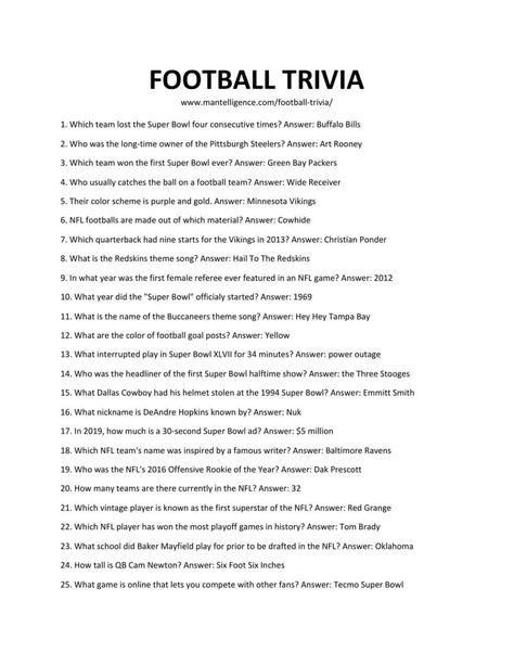 Football Trivia Questions And Answers, Sports Trivia Questions And Answers, Football Trivia Game, Music Trivia Questions, Football Trivia, Sports Trivia, Trivia Questions For Kids, Football Rules, Pod Cast