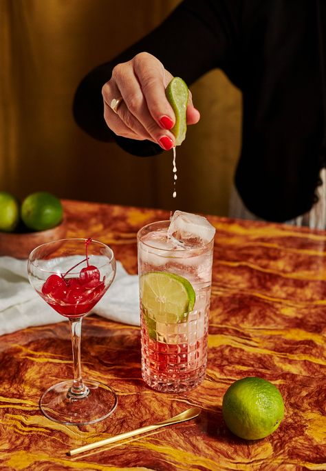 Apothékary | Adventurer's Aperitif Recipe ft. Stop Your Wine-ing® Whole 30 Snacks, Aronia Berries, Herbal Recipes, Wine Down, Water Splash, On The Plane, Hotel Bar, Lime Wedge, Cranberry Juice