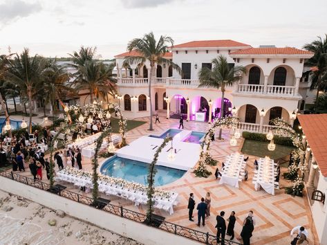 Italian Villa Wedding in Mexico: European Luxury Close to Home — Villa La Joya Villa La Joya Wedding, Villa Wedding Decor, Italian Villa Wedding, Mexico Wedding Venue, Marble Staircase, Wedding In Mexico, Private Wedding, Villa Wedding, Italian Villa