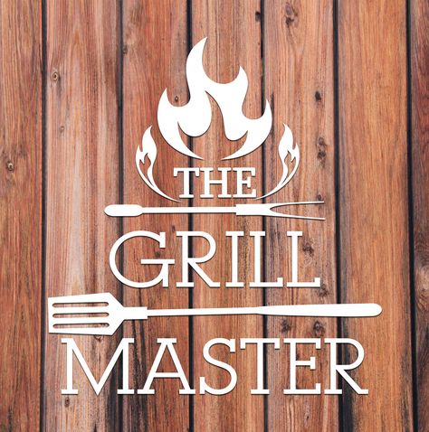 Grill Sayings, Grill Master Sign, Grilling Art, Patio Farmhouse, Grill Sign, Grill Logo, Bbq Signs, Teacher Signs, Bbq Apron