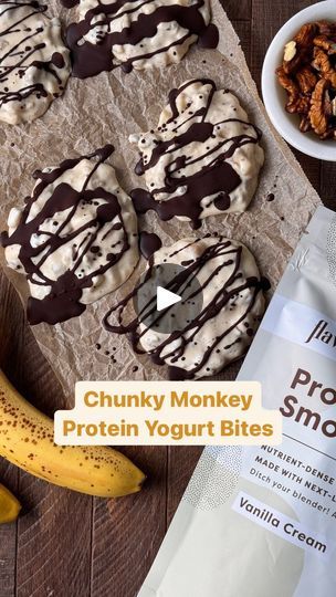 Greek Yogurt Snacks, Frozen Yogurt Bites, Low Cal Dessert, Gourmet Grilled Cheese, Protein Yogurt, Yogurt Bites, Yogurt Bar, Greek Yogurt Recipes, Chunky Monkey