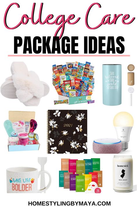 college care packages, college care packages ideas, college gifts for girls, college care packages for her, college gifts for her College Care Package Ideas For Daughter, Care Package For College Girl, College Care Packages For Daughter, College Finals Care Package, Finals Week Care Package, Gifts For College Boys, College Care Package Ideas, College Recipes, College Finals