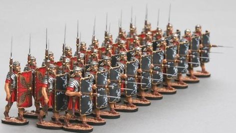 Phalanx formation Historical Statues, Shield Wall, Hail Caesar, Plastic Army Men, Green Army Men, Roman Legion, Greek Warrior, Imperial Army, Ancient Warfare