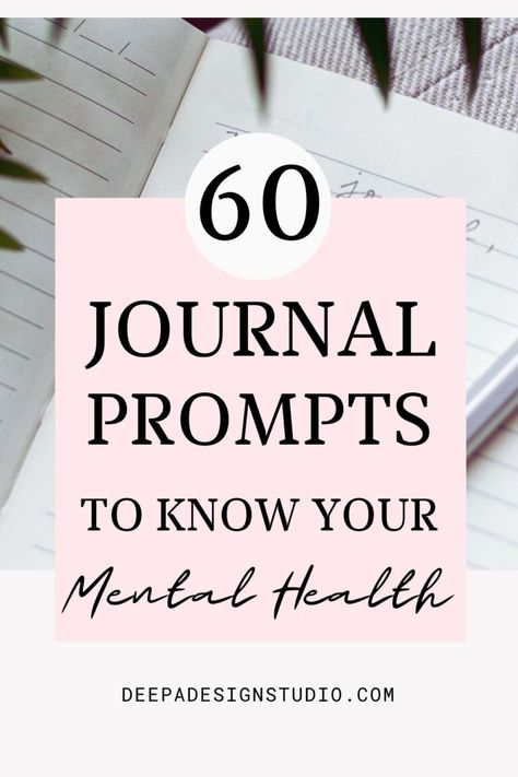 60 strong journal prompts to know your mental health - Health Journal Prompts, Where Are You Now, Media Kit Template, What Do You Feel, Health Journal, Pinterest Templates, Improve Mental Health, Journal Template, Health Challenge