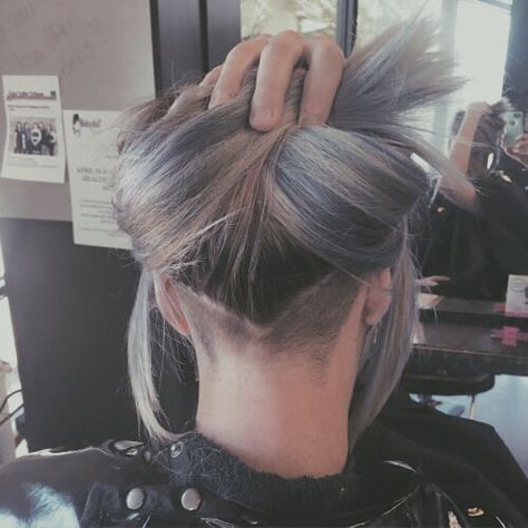 * Women’s Undercut, Small Undercut Nape, Angled Undercut, Mini Undercut, Feminine Undercut Long Hair, Small Undercut, Shornnape Undercut, Undercut Hair Designs, The Undercut