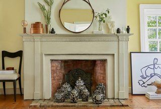 How to Style Your Fireplace Trim Paint Color, Square Jars, Holiday Glam, What's Your Style, Painting Trim, The Old Days, Ginger Jar, Love Home, Simple Colors