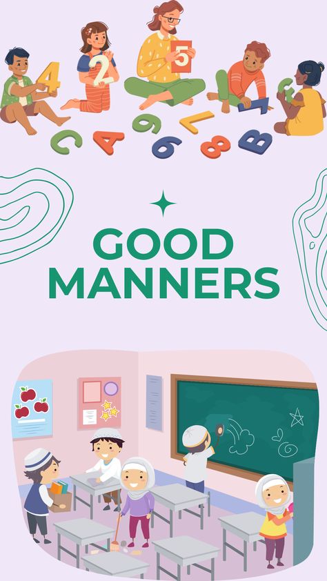 Teaching Manners in the Preschool Classroom Manners For Kids, Knowledge Poster, Seeking Knowledge, Teaching Manners, Early Childhood Learning, Good Manners, Preschool Education, Preschool Classroom, Character Building