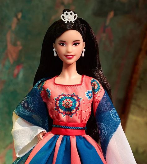 Mattel Creations, 2023 Barbie, Barbie 2023, Chinese Prints, Hair Accessories Pearl, Asian Doll, Doll Stands, Lunar New Year, Pretty Dolls