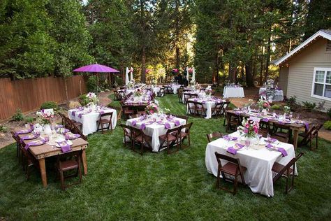 Love the oneness of this Backyard Wedding Reception, Backyard Wedding Decorations, Small Backyard Wedding, Wedding Backyard Reception, Backyard Reception, Rustic Backyard, Wedding Backyard, Wedding Reception Ideas, Rustic Wedding Reception