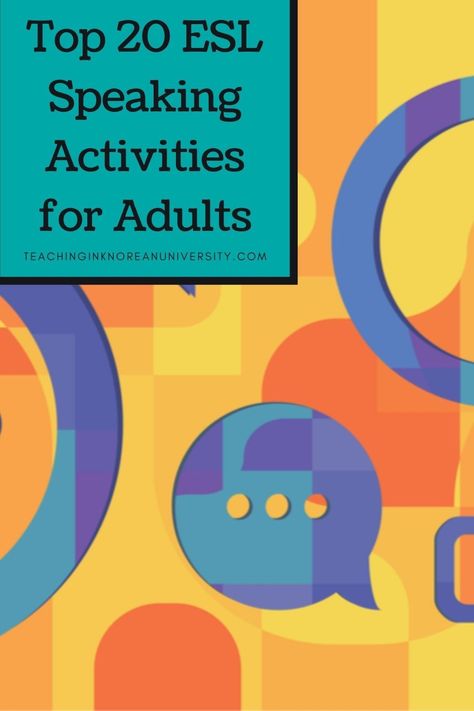 Check out the top ESL speaking activities for adults. Make English conversation classes even better with the top 20 ESOL speaking and conversation games. #speaking #eslspeaking #conversation #ESOL #esl #tefl #elt #efl #teaching #teachingenglish #englishteacher #english #conversationclass #englishgrammar #englishvocabulary #grammar #vocabulary Speaking Games For Adults, Conversational English Lessons For Adults, Advanced English Speaking Activities, Esl Games For Adults, English Speaking Game, Esl Speaking Activities For Adults, Esl Conversation Topics For Adults, Esl Speaking Activities, Conversation Games