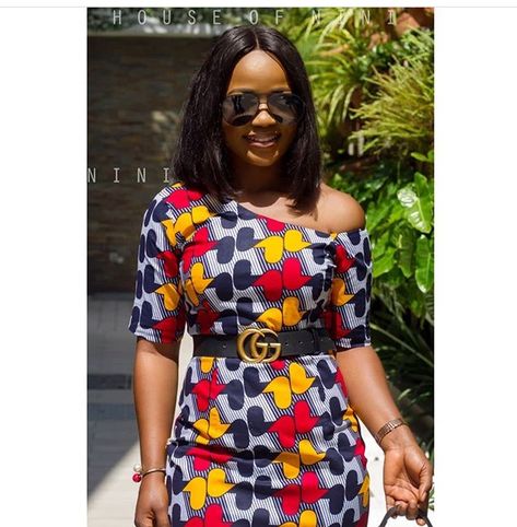 Ankara one sided off shoulder dress #ankara#kitenge#africanfashionstyles Long Kitenge Dress Designs Off Shoulder, Offshoulder Ankara Dress With Elastic, Off Shoulder Ankara Dress, One Off Shoulder Dress, Kitenge Dress Designs, Simple Dress Styles, Ankara Short, African Attire Dresses, Ankara Short Gown Styles