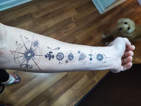 Outerwilds Tattoo, Outer Wilds Fanart, Multiverse Tattoo, Outer Wilds Tattoo, Survival Tattoo, Solar System Tattoo, Shadow Of The Colossus, Galaxy Tattoo, Wild Tattoo