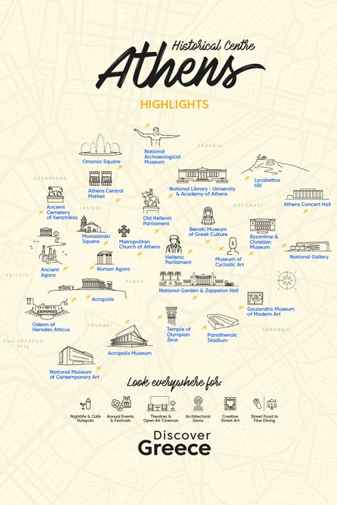 Athens Greece Map, Map Of Athens Greece, Greece Athens Travel, Things To Do In Athens Greece, Athens Tourist Map, What To Wear Greece, Greece Cities, Athens Map, Athens Travel Guide