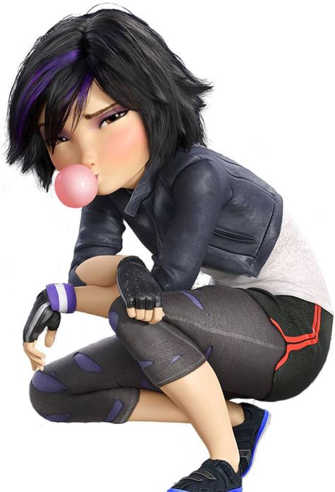 Protagonist: modern hairstyle to counterbalance the slight 40's feel. color streaks will be faint red, white, and blue (ha). not this color though. Go Go Tomago, Big Hero 6 Characters, Hero 6 Movie, Gogo Tomago, Thalia Grace, Character Design Cartoon, Disney Cosplay, Bd Comics, Go To Movies