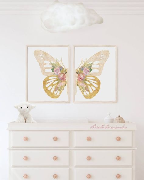 Lavender Nursery Art, Boho Floral Nursery, Pink Nursery Wall, Purple Nursery Decor, Floral Nursery Art, Butterfly Nursery Decor, Blush Pink Nursery, Pink Nursery Walls, Lavender Nursery