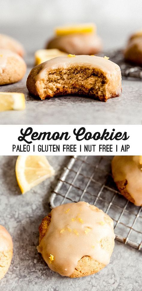 Paleo Lemon Cookies, Aip Cookies, Heart Healthy Desserts, Aip Baking, Unbound Wellness, Autoimmune Paleo Recipes, Aip Paleo Recipes, Aip Desserts, Paleo Cookies