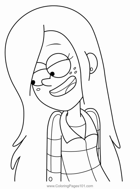 Wendy Corduroy Happy Gravity Falls Coloring Page Gravity Falls Coloring Pages, Giffany Gravity Falls, Palette Playground, Wendy Corduroy, Fall Drawings, Accent Wall Designs, Couple Drawing, Fall Coloring Pages, Disney Colors