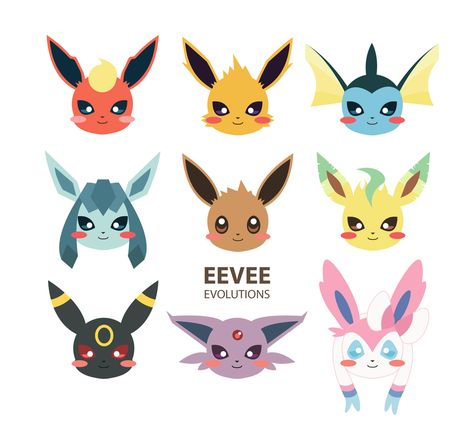 eevee evolution | Eevee Evolutions by PickAColour Eevee Evolutions Birthday Party, Eevee Party, Eevee Birthday, Pokemon Food, Evee Evolution, Pokémon Eevee, Eevee Cute, Pokémon Birthday, Pokemon Room