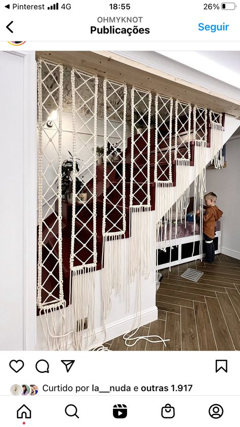 Macrame, Stairs, New Homes, Furniture, Home Decor, Macramé, Home Décor