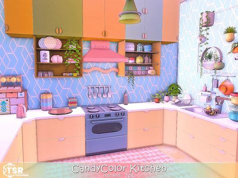 Sims 4 Groovy Furniture, Sims 4 Colorful Kitchen, Sims 4 Cc Colorful Kitchen, Sims 4 Cc Retro Decor, Sims 4 Cc Bright Clothes, Sims 4 Funky Furniture Cc, Sims 4 Funky Cc, Funky Sims 4 Cc, Sims 4 Cc Colorful Furniture