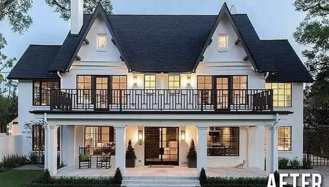 Tudor Style Homes, Lots Of Windows, House Layout, Tudor House, Tudor Style, Farmhouse Exterior, Luxury Homes Dream Houses, Farmhouse Plans, Sims House