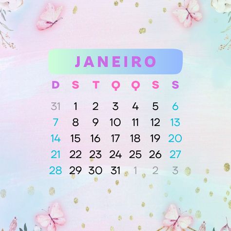 Calendário de janeiro 2024 Cap Cut, 9 And 10, 10 Things, Instagram