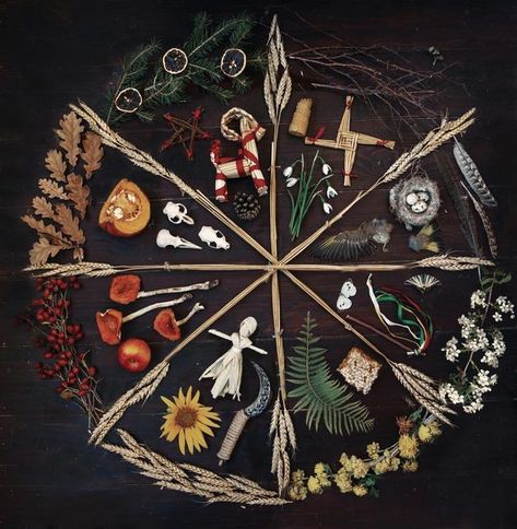 Wheel Of The Year Symbols, Beltane Crafts Witches, Wheel Of The Year Diy, Spring Equinox Aesthetic, Wheel Of The Year Art, Imbolc Aesthetic, Ostara Aesthetic, Wiccan Decor, Pagan Crafts