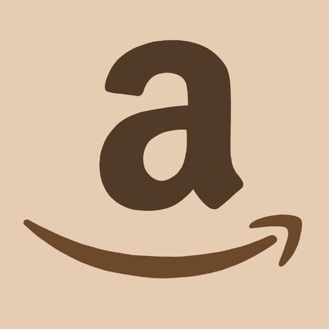 Fall Amazon Icon, Amazon Brown Icon, Amazon Aesthetic Icon, Amazon App Icon Aesthetic, Amazon Icon Aesthetic, Aurora Background, Beige Homescreen, Widgets Idea, Dark Academia App Icons