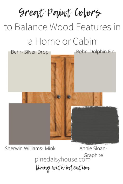 Cabin Interiors Pine Walls, Kitchen Paint Colors With Knotty Pine Cabinets, Paint Colours To Go With Knotty Pine, North Woods Cabin Decor, What Color Paint Goes With Knotty Pine, Knotty Pine Color Palette, Painted Cabin Interior, Modern Pine Kitchen, Knotty Pine Color Schemes