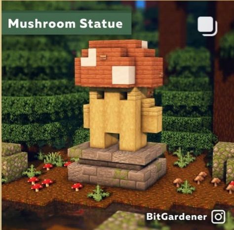 Minecraft Information Board, Minecraft Decorations Exterior, Minecraft Brewery Ideas, Minecraft Cow Statue, Sniffer Farm Minecraft, Stairs Minecraft Ideas Inside, Chicken Statue Minecraft, Minecraft Goose Statue, Minecraft Bell Stand