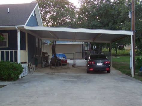 metal lean to carport Covered Pergola Attached To House, Patio Attached To House, Carport Awning, Lean To Carport, Awning Patio, Building A Carport, Modern Carport, Dining Table Plans, Portable Carport