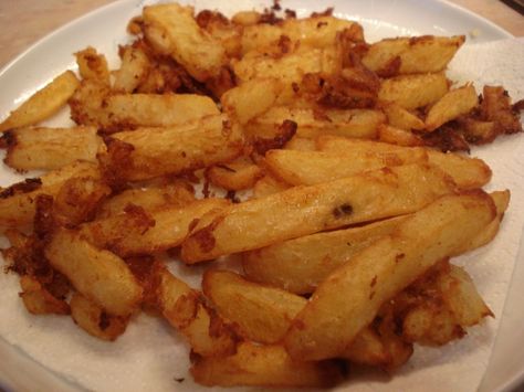 Heston's 3 way chips Triple Cooked Chips, Fried Chips, Savoury Snacks, Heston Blumenthal, Crab Recipes, Savory Snacks, Morning Food, Fish And Chips, Other Recipes