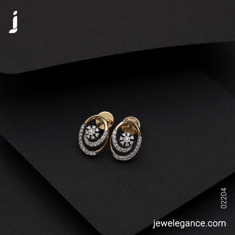 Diamond earrings to glorify your look... . Search for the Product Code '02204' on www.jewelegance.com . #myjewelegance #jewelegance #earring #diamondearring #realdiamond #dailywearstuds #SparklingStuds #EarringEssentials #DazzlingDiamonds #diamondjewellery Real Diamond Earrings, Diamond Bracelet Design, Jewelry Simple, Gold Jewelry Simple, Bracelet Design, Bridal Gold Jewellery, Real Diamonds, Gold Jewellery, Bracelet Designs