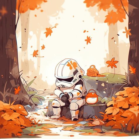 Star Wars Fall Wallpaper, Star Wars Thanksgiving, Christmas Star Wars Wallpaper, Star Wars Love, Thanksgiving Wallpaper, Stars Wars, Star Wars Christmas, The Force Is Strong, Star Wars Wallpaper