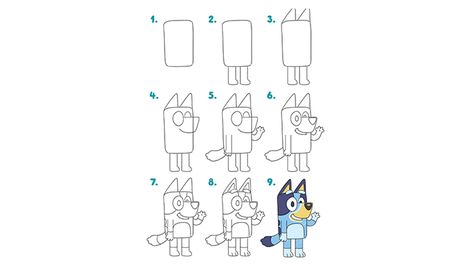 Bluey Drawings Easy, Make Your Own Bluey Character, Draw Bluey Easy, How To Draw Bluey And Bingo Step By Step, How To Draw Bandit Bluey, Goosebumps Characters, Every Bluey Character, Bluey Bluey, Cute Designs To Draw