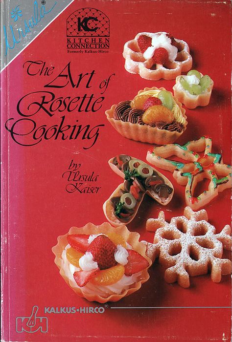 Rosette Cookies and Vintage Recipes | Gjenvick-Gjønvik Archives Rosettes Cookie Recipe, Norwegian Cookies, Gourmet Entrees, Rosette Cookies, Crisco Recipes, Unique Appetizers, Healthy Substitutions, Pastry Shells, Sugar Sprinkles