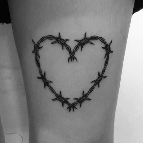 Barbed Wire Tattoos, Places To Get Tattoos, Tattoo Heart, Barb Wire, Instagram Heart, Inspiration Tattoos, Subtle Tattoos, Aesthetic Tattoo, Dope Tattoos