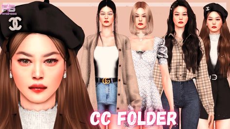 Kim Hwa-young | FamSimsss on Patreon Sims 4 Cc Korean Fashion, Sims 4 Cc Korean, Kpop Clothes, Cc Folder, Korean Clothes, Sims 4 Cc Folder, Packing Clothes, Clothes Korean Style, Sims 4 Cc