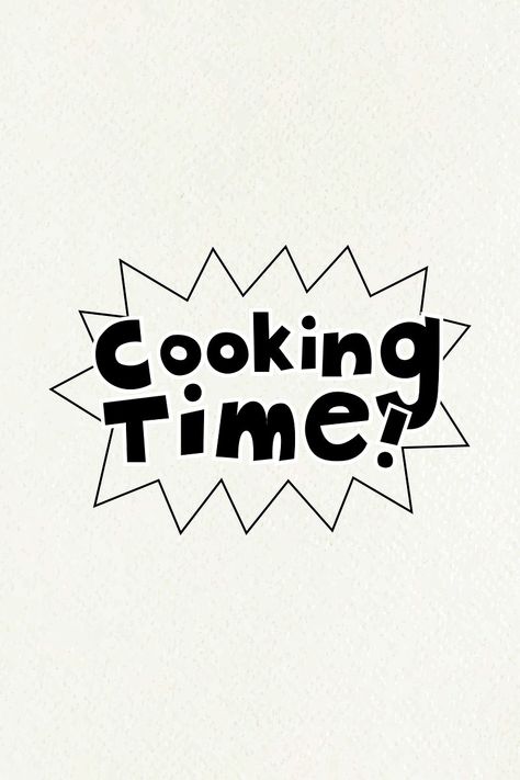 Cartoon Cooking Time text typography | free image by rawpixel.com / busbus Cooking Words, Cooking Typography, Cooking Cartoon, Space Cartoon, Comic Boom, Text Typography, Cooking Quotes, Sock Design, Png Elements