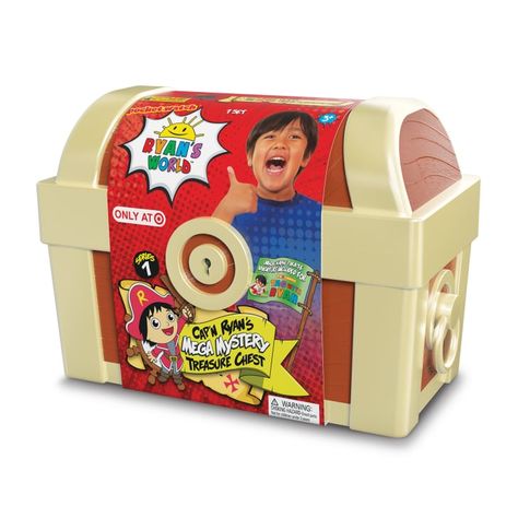 Ryan's World Mega Mystery Treasure Chest — Target Exclusive Coin Sorter, Ryan Toys, Battle Tops, Ariel Doll, Toy Cars For Kids, Handmade Skirts, Holiday Toys, Homemade Toys