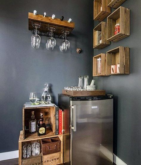 Mini Bar Wood Storage Boxes Cheap Man Cave Ideas Cheap Man Cave Ideas, Small Man Cave, Man Cave Ideas, Budget Interior, Man Cave Furniture, Man Cave Room, Budget Interior Design, Man Cave Basement, Man Cave Wall Decor