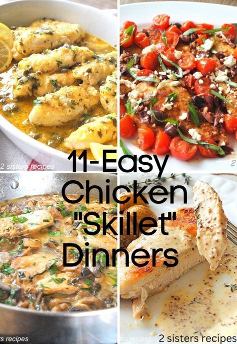 Chicken One Skillet Meals, Skillet Chicken Meals Easy Dinners, 1 Skillet Chicken Dinner, Skillet Chicken Dinner Recipes, Easy Quick Chicken Breast Dinner, Skillet Chicken Tenderloins, Boneless Chicken Dinner Recipes, Chicken Skillet Meals One Pot, Electric Skillet Recipes Dinners Easy