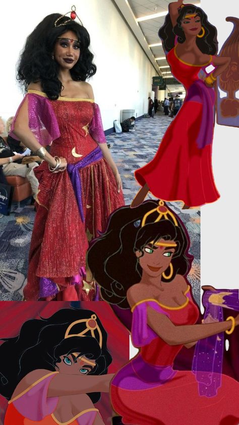 Esmeralda Red Dress, Esmeralda Costume, Red Dress Costume, Dress Costume, Costume Dress, Costume Party, Red Dress, Halloween, Red