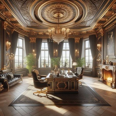 Royal Office, Dark Home Aesthetic, Office Concept, Glamour Decor, Episode Interactive Backgrounds, Zodiac Academy, Alphabet Fonts, Architect Design House, Dark Home