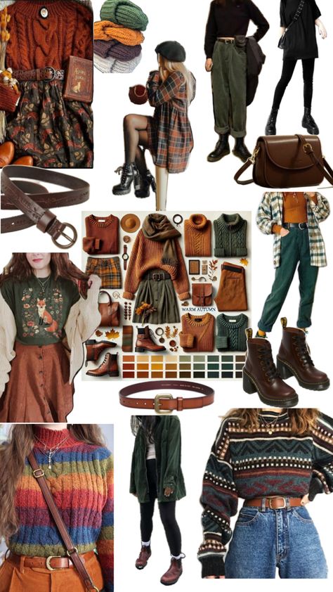 Earth Tones Clothes, Earth Tone Wardrobe, Earthtone Outfits, Earth Tones Outfit, Autumn Look, Boho Grunge, Vision Boards, Look Book, Fall Looks